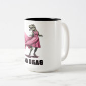 Dino Drag Dinosaur Zweifarbige Tasse (VorderseiteRechts)