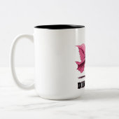 Dino Drag Dinosaur Zweifarbige Tasse (Links)