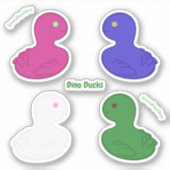 Dino Ducks Sticker Pack (Vorderseite)