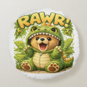 Dino Dylan Rundes Kissen (Rückseite)