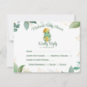 Dino Ei Baby Showcard RSVP Karte (Vorderseite)
