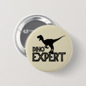 Dino Expert - Dinosaurier Lovers Button (Vorne & Hinten)