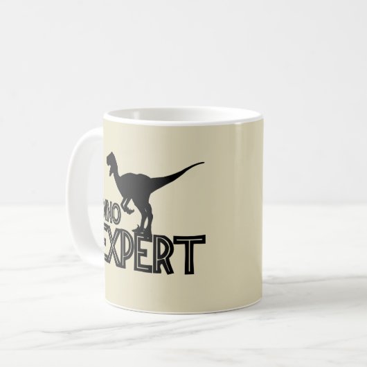 Dino Expert - Dinosaurier Lovers Kaffeetasse (Vorderseite Links)