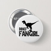 Dino Fangirl - Dinosaur Lover Button (Vorne & Hinten)