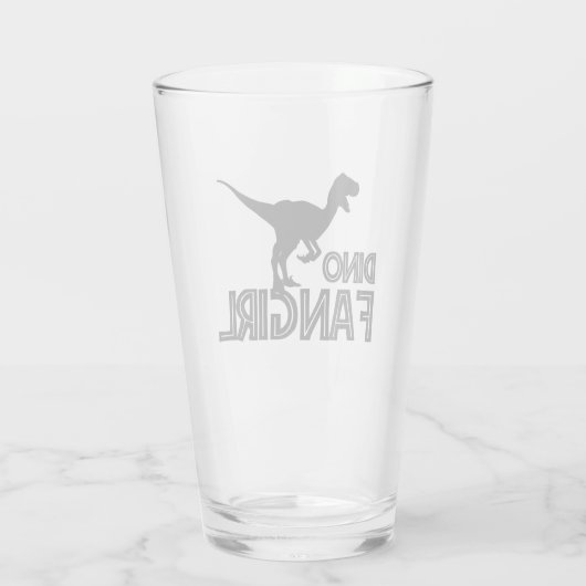 Dino Fangirl - Dinosaur Lover Glas (Rückseite)