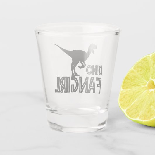 Dino Fangirl - Dinosaur Lover Schnapsglas (Rückseite)