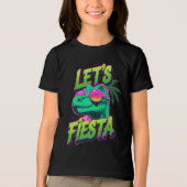 🦖 Dino Fiesta Vibes T-Shirt Tri-Blend Shirt (Vorderseite)