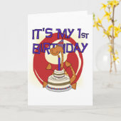 Dino First Birthday Tshirts und Geschenke Karte (Gelbe Blume)