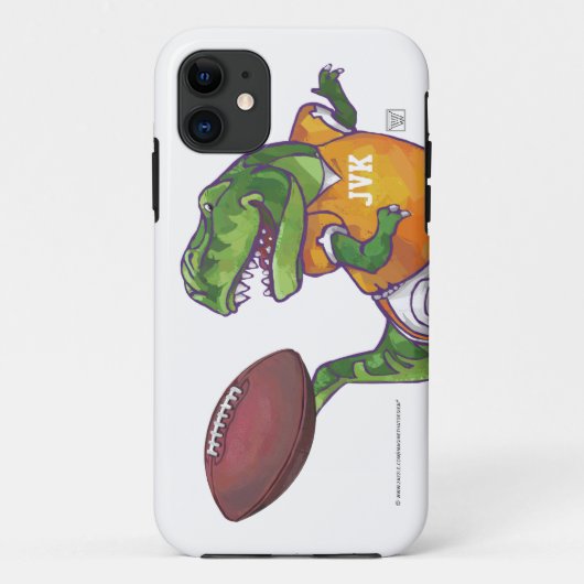 Dino Football Player Case-Mate iPhone Hülle (Rückseite)