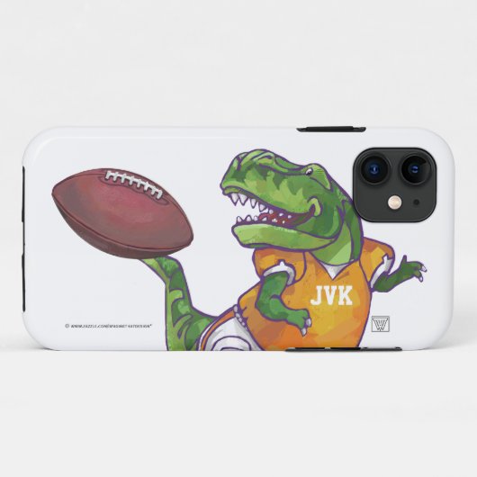 Dino Football Player Case-Mate iPhone Hülle (Rückseite (Horizontal))