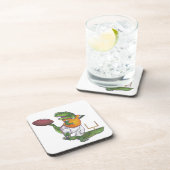 Dino Football Player Getränkeuntersetzer (Rechte Seite)