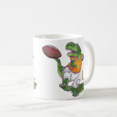 Dino Football Player Kaffeetasse (VorderseiteRechts)