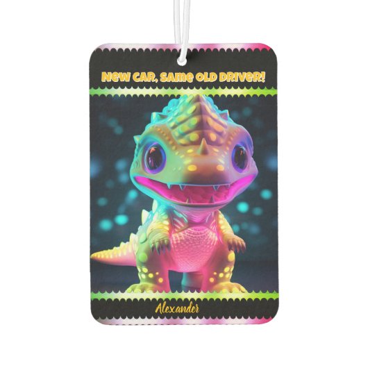 Dino-förmig anmutende Lufterfrischer (Rückseite)