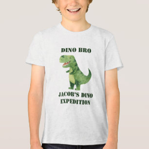 Dino Forscher Bruder Dinosaurier Geburtstagsfeier Tri-Blend Shirt