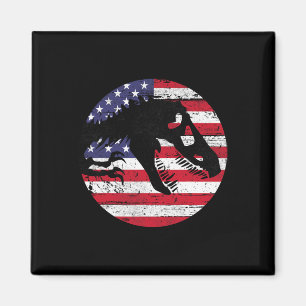 Dino Fossi Usa Flag Patriotischer Dinosaurier T-Re Magnet