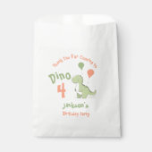 Dino Four Dinosaurier 4. Geburtstags-Party Geschenktütchen (Vorderseite)