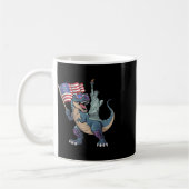 Dino Freiheitsstatue 4. Juli Funny Boys Amer Kaffeetasse (Links)