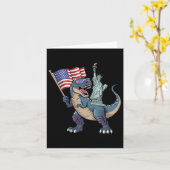 Dino Freiheitsstatue 4. Juli Funny Boys Amer Karte (Gelbe Blume)