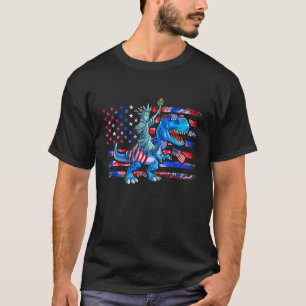 Dino Freiheitsstatue 4. Juli Jungs Amerikaner F T-Shirt