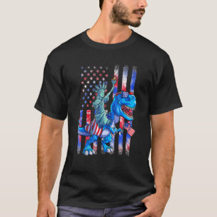 Dino Freiheitsstatue 4. Juli Shirt Boys Amer