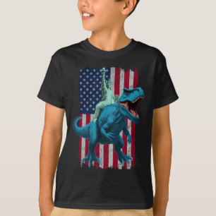 Dino Freiheitsstatue 4. Juli Shirt Boys Amer