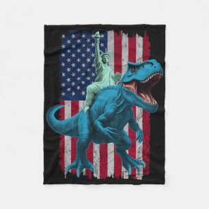 Dino Freiheitsstatue 4. Juli Shirt Boys Amer Fleecedecke
