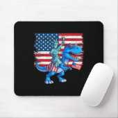 Dino Freiheitsstatue 4. Juli Trex American F Mousepad (Mit Mouse)