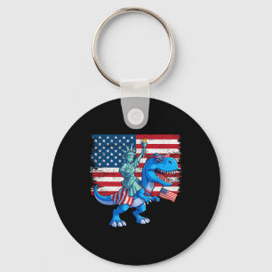 Dino Freiheitsstatue 4. Juli Trex American F Schlüsselanhänger