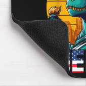 Dino Freiheitsstatue 4. Juli Trex Boys Ameri Mousepad (Ecke)