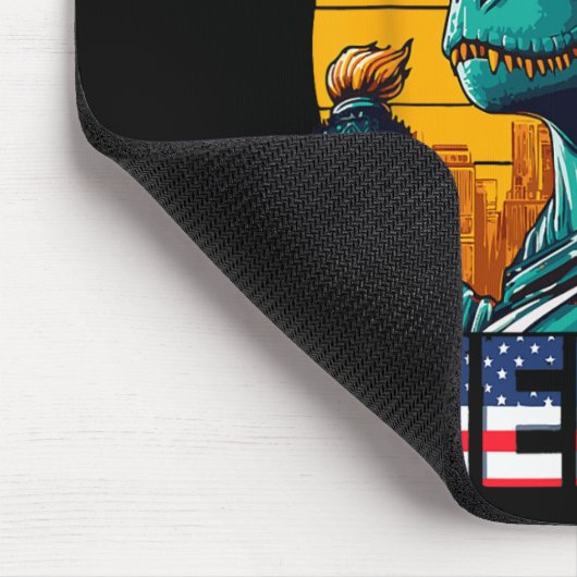Dino Freiheitsstatue 4. Juli Trex Boys Ameri Mousepad (Ecke)
