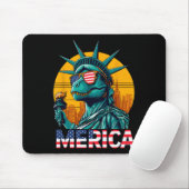 Dino Freiheitsstatue 4. Juli Trex Boys Ameri Mousepad (Mit Mouse)