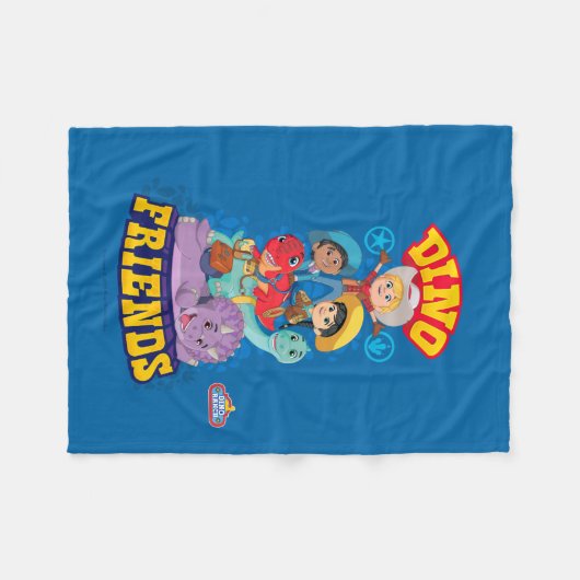 Dino Friends | Dino Ranch Fleecedecke (Vorderseite (Horizontal))