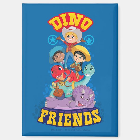 Dino Friends | Dino Ranch Magnet (Vorderseite)