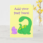 Dino Friends Karte (Gelbe Blume)