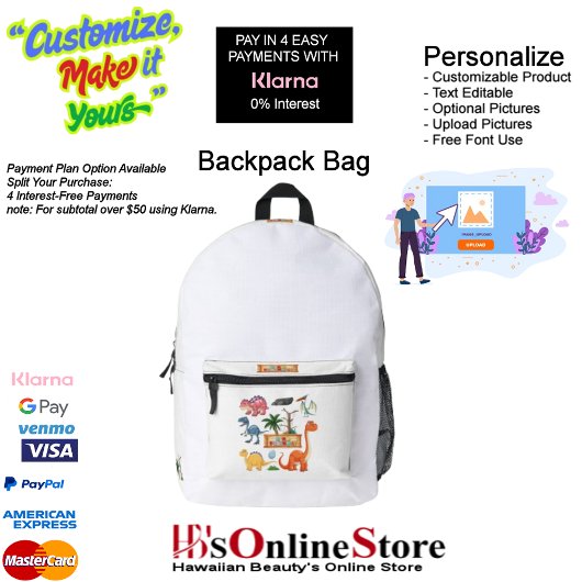 Dino Friends Rucksack Druckknopfbeutel