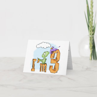 Dino Fun 3rd Birthday Fill-in Einladung