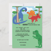 Dino-fun Birthday Bash Einladung (Vorderseite)