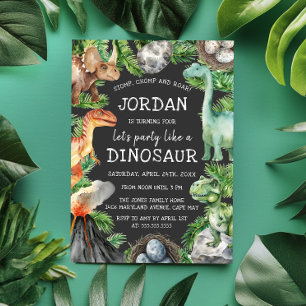 Dino Fun Geburtstagsfeier Einladung