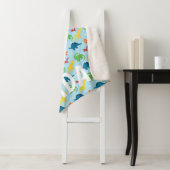 Dino Fun Kids Red Yellow Green Blue Sherpa Blanket Sherpadecke (Beispiel)