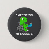 Dino Funny Get Well Broken Leg Gift Dinosaur With Button (Vorderseite)