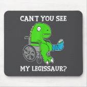 Dino Funny Get Well Broken Leg Gift Dinosaur With Mousepad (Vorne)