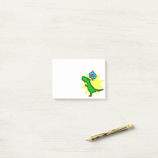 Dino-Gehirn-Post-It Post-it Klebezettel (Auf Schreibtisch)