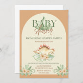 Dino Gender Neutral Baby Shower Einladung (Vorne/Hinten)