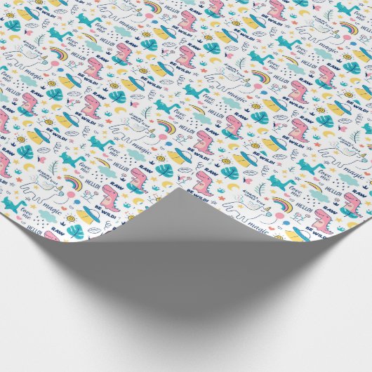 Dino Geschenkpapier (Ecke)