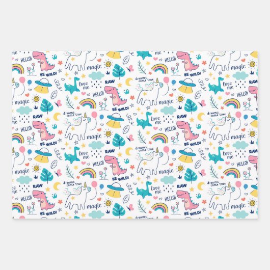 Dino Geschenkpapier Set (Vorderseite 3)