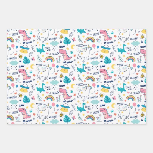 Dino Geschenkpapier Set (Vorderseite 2)