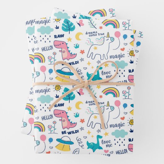 Dino Geschenkpapier Set (Beispiel)