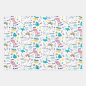 Dino Geschenkpapier Set (Vorderseite)