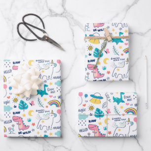 Dino Geschenkpapier Set