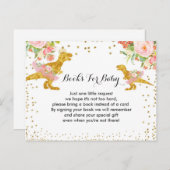 Dino Girl Baby Shower Books für Babykarte Postkarte (Vorne/Hinten)